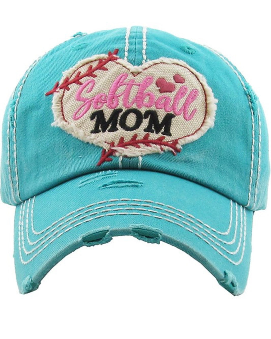 Softball Mom Washed Vintage Cap