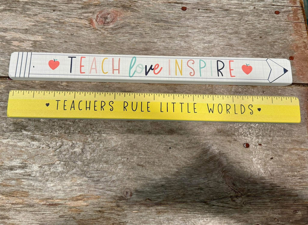 Ruler Teacher Sign