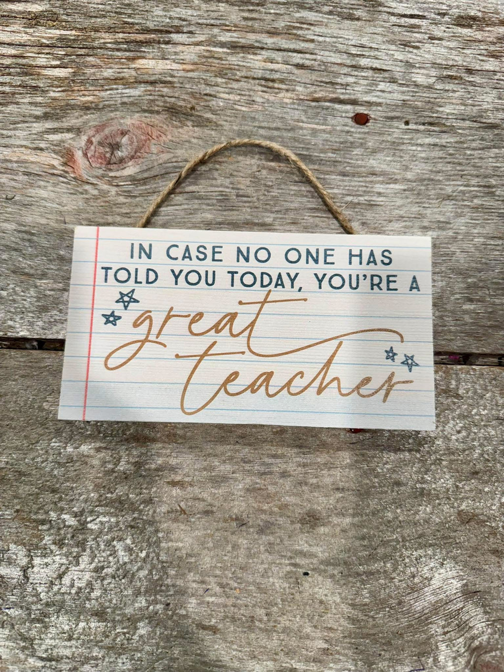 Teacher Hanging Sign