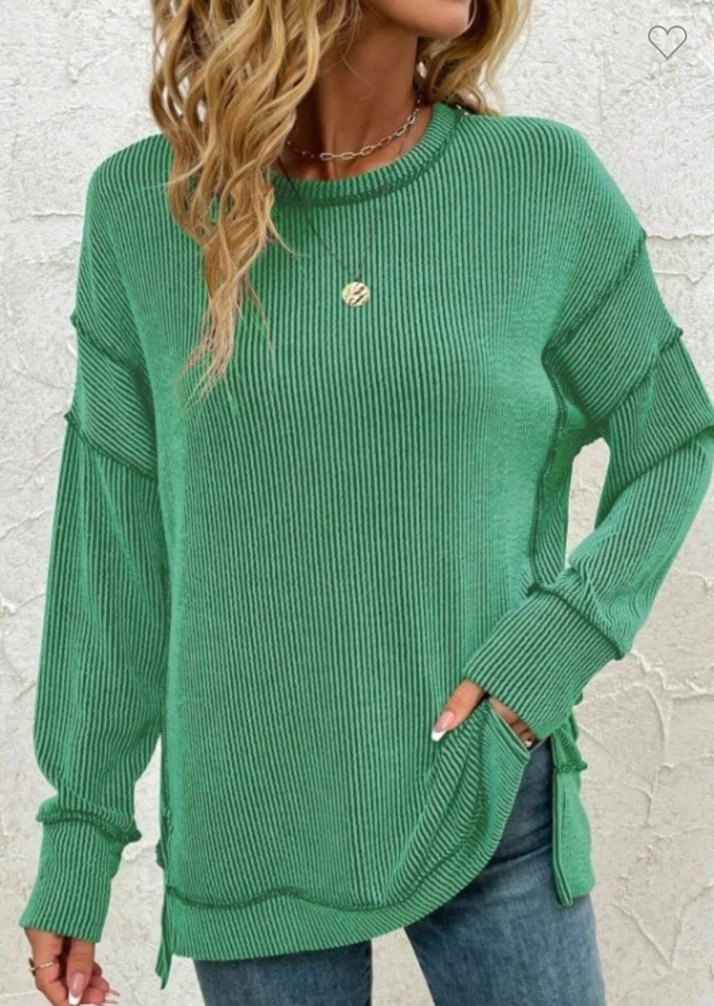 Green Corded Top