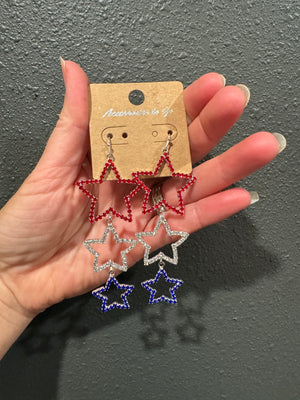 Patriotic Star Earrings