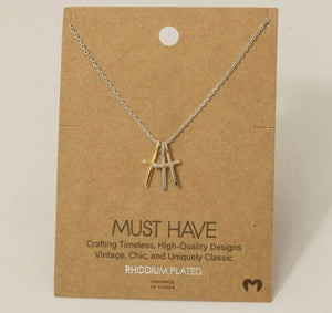 Silver 3 Cross Necklace