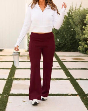 Maroon Bootcut Leggings
