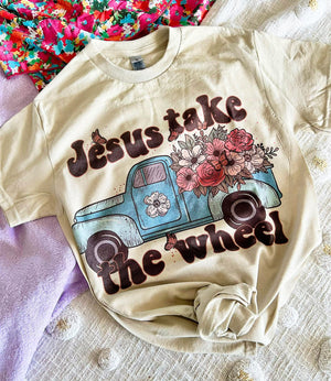 Jesus Take The Wheel Graphic Tee