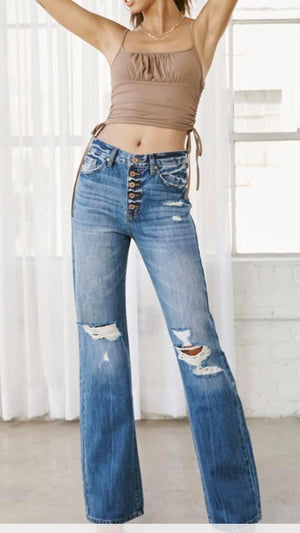 Kan Can Ultra High Rise Flare Jeans