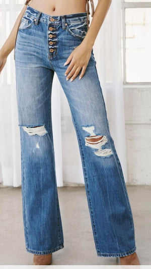 Kan Can Ultra High Rise Flare Jeans