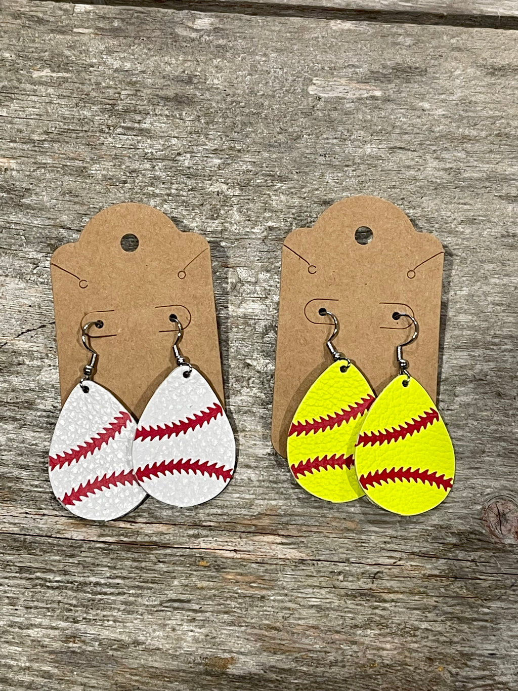 Softball & Baseball Mini Dangly Earrings