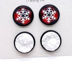 Double Set Buffalo Plaid Earring Set